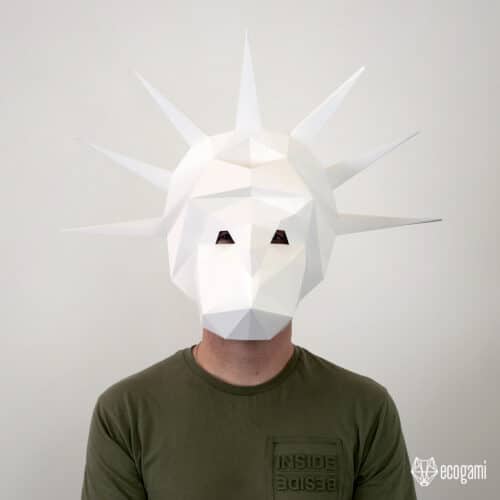 Papercraft masque de la statue de la liberté en origami