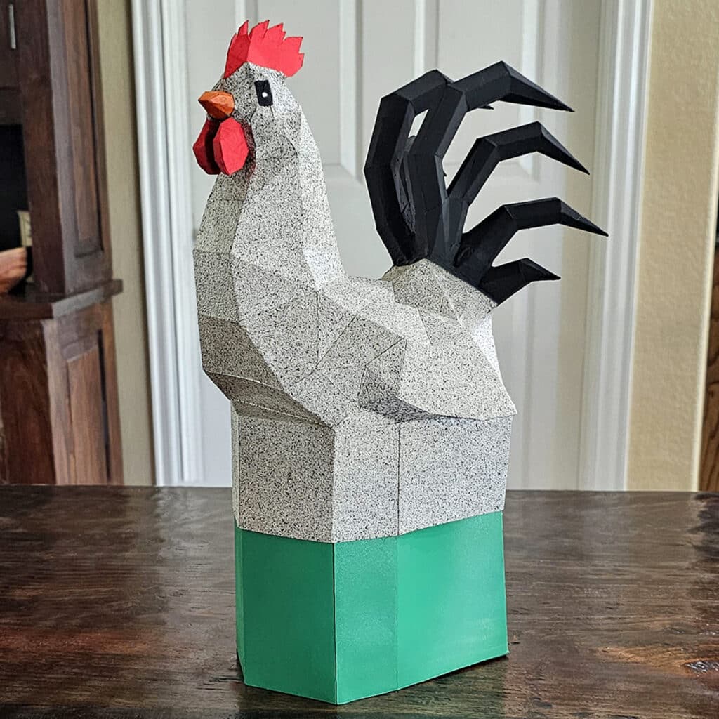 Papercraft boîte pour oeufs de Pâques en forme de poule