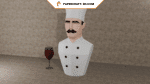 Porte-bouteille Chef – Buste de cuisinier en papercraft 3D Porte-bouteille Chef – Buste de cuisinier en papercraft 3D