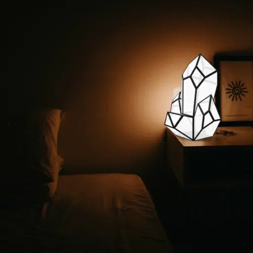 Veilleuse crystal en papercraft 3D