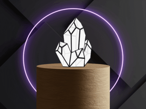 Veilleuse crystal en papercraft 3D