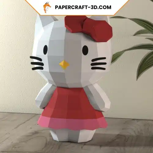 Hello Kitty en papercraft 3D