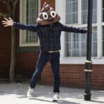 Papercraft masque de Poo l'emoji en origami