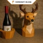 Porte-bouteille cerf en papercraft 3D Porte-bouteille cerf en papercraft 3D