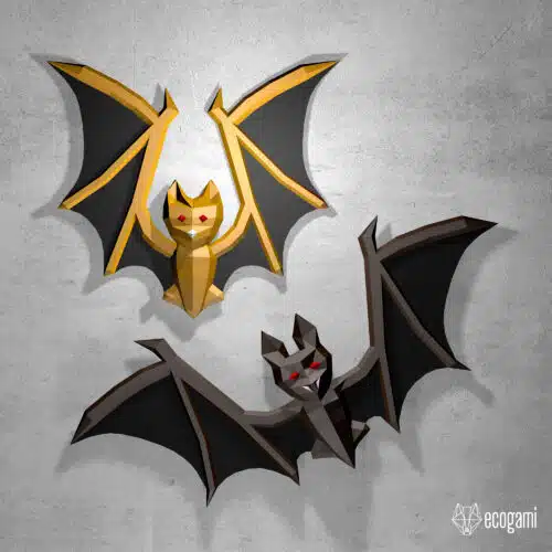 Papercraft de chauves-souris en origami