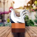 Papercraft boîte pour oeufs de Pâques en forme de poule