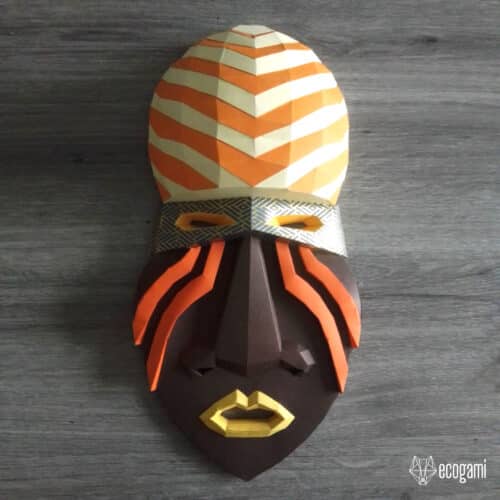 Papercraft masque de la statue de la liberté en origami Papercraft masque de la statue de la liberté en origami