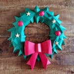 Papercraft couronne de Noël en origami