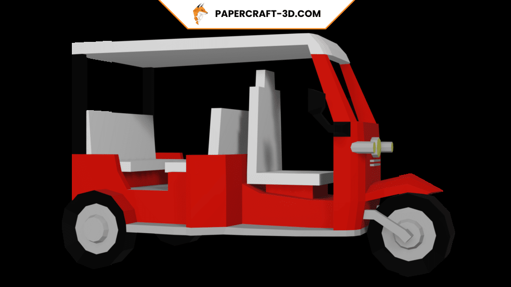 Tuk-tuk – Triporteur asiatique en papercraft 3D Tuk-tuk – Triporteur asiatique en papercraft 3D