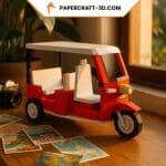 Tuk-tuk – Triporteur asiatique en papercraft 3D Tuk-tuk – Triporteur asiatique en papercraft 3D